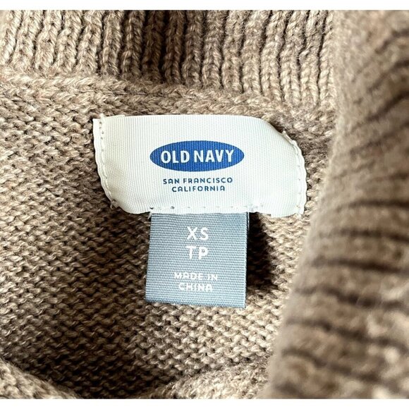 Old Navy Beige Tan Cowl neck Long Turtleneck Sweater Size XS - Picture 3 of 4